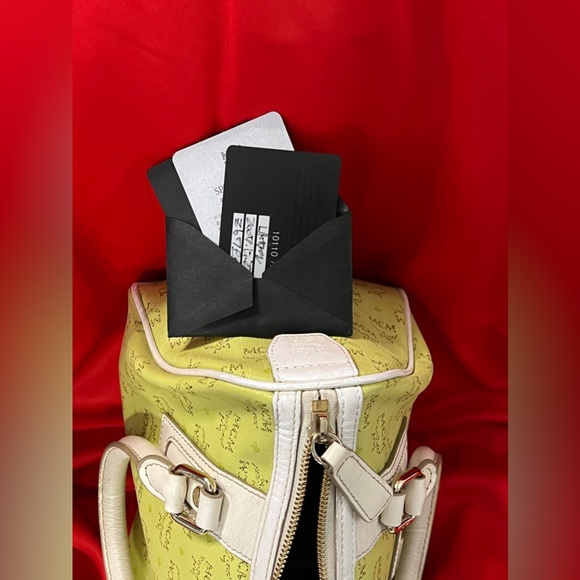 MCM Handbag Boston Speedy Bag Green MCM Leather Visetos Satchel Tote Bags Purses - Picture 8 of 12